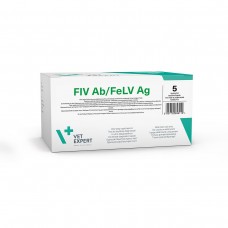 Vet Expert (Вет Эксперт) FiV Ab/FeLV Ag антитела иммунодефицита и антиген лейкемии кошек экспресс-тест 10 шт (58051)